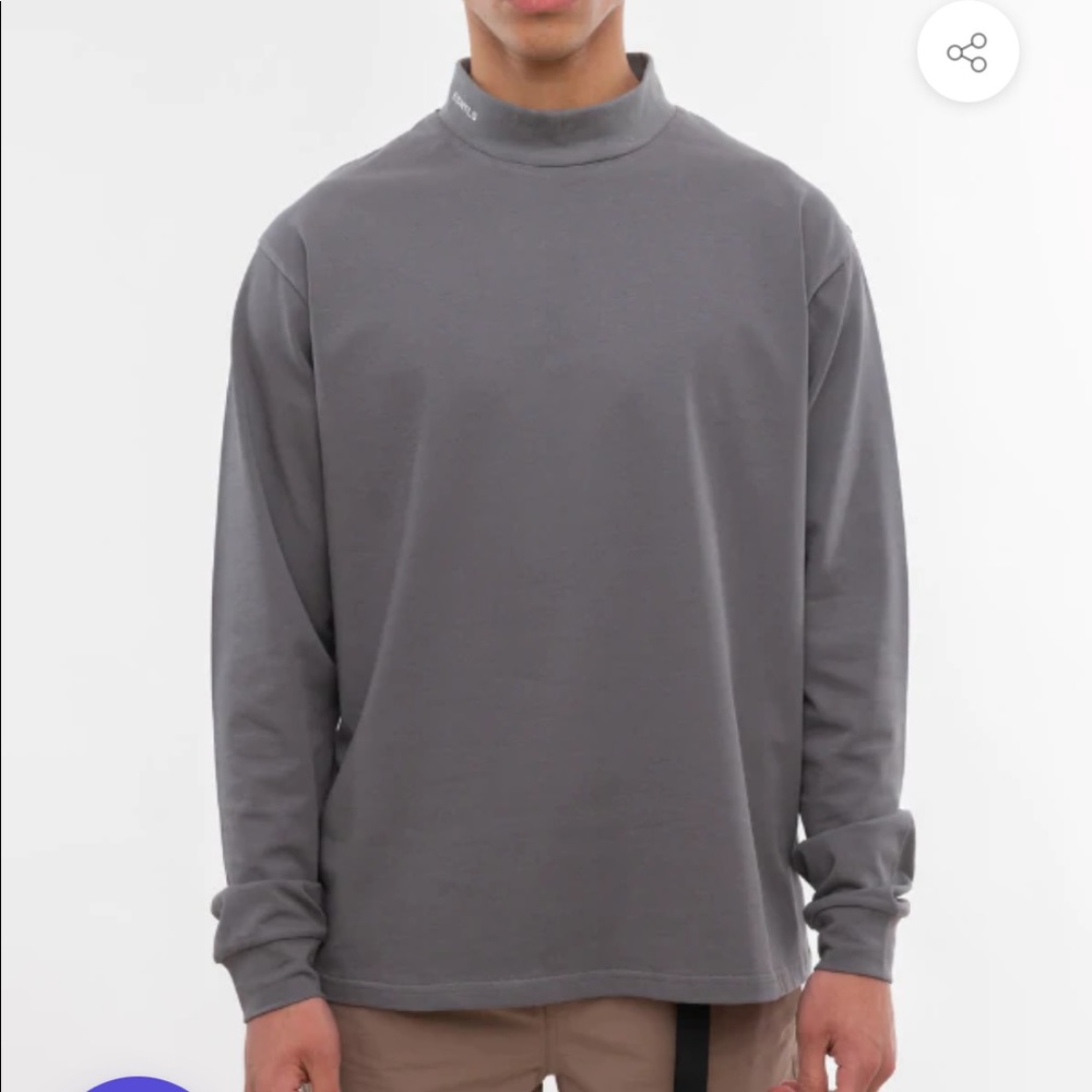Esntls MOCK NECK LONG SLEEVE gravel shirt